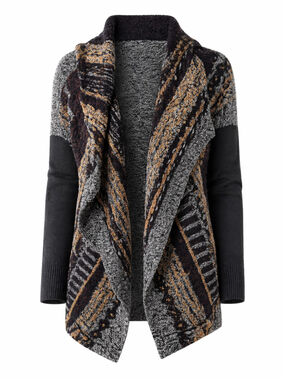 BKE Open Weave Cardigan Sweater Sz M NWT Shawl Collar Draped Boho Aztec Sweater